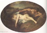 Jean-Antoine Watteau Jupiter and Antiope (mk05) oil painting reproduction
